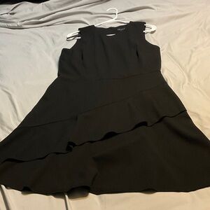 Chic Asymmetrical Black Dress